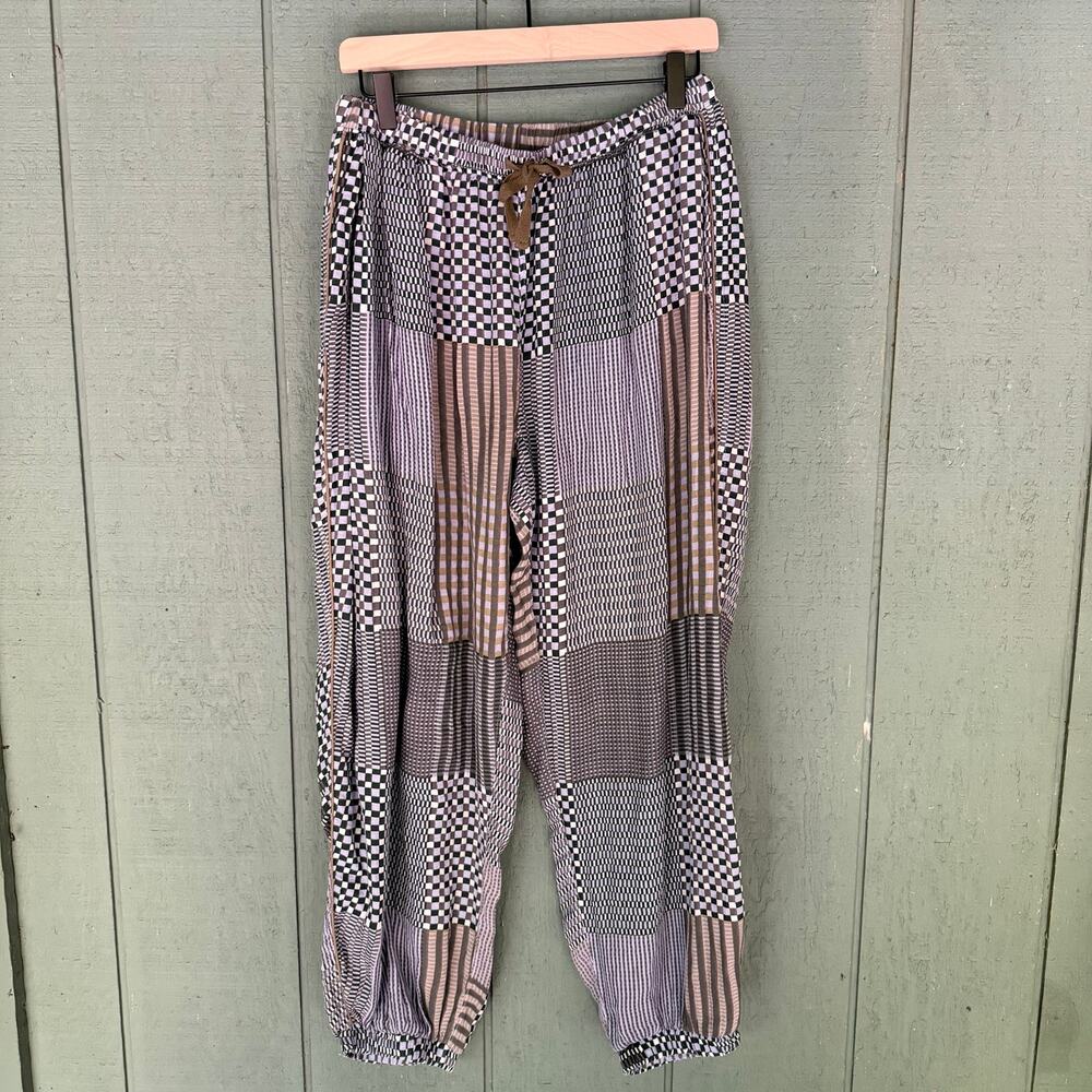 Free People Intimately Night After Night Patchwork Harem Pants szS Festival Boho - Picture 2 of 8